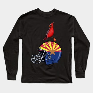 Red Cardinal bird Arizona Long Sleeve T-Shirt